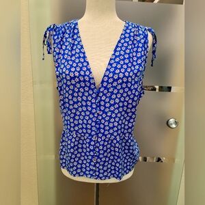 Madewell Blue Floral Blouse